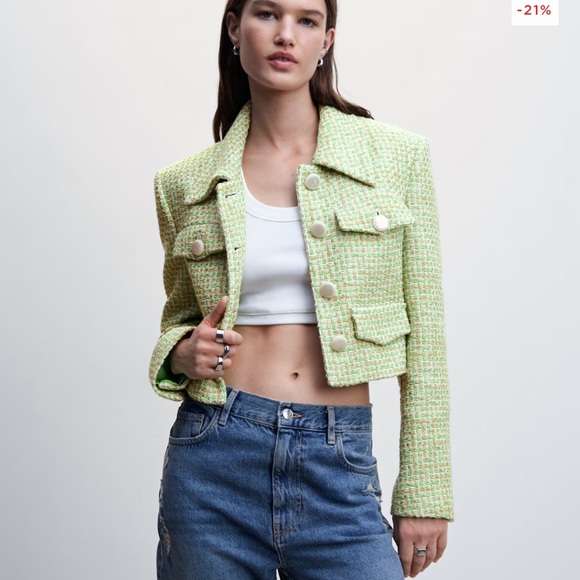 Tweed jacket with pockets. New. Retail $160 - Picture 7 of 8